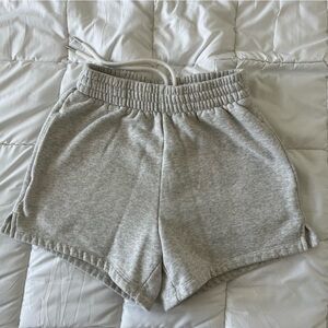 Abercrombie & Fitch Light Gray Drawstring Shorts